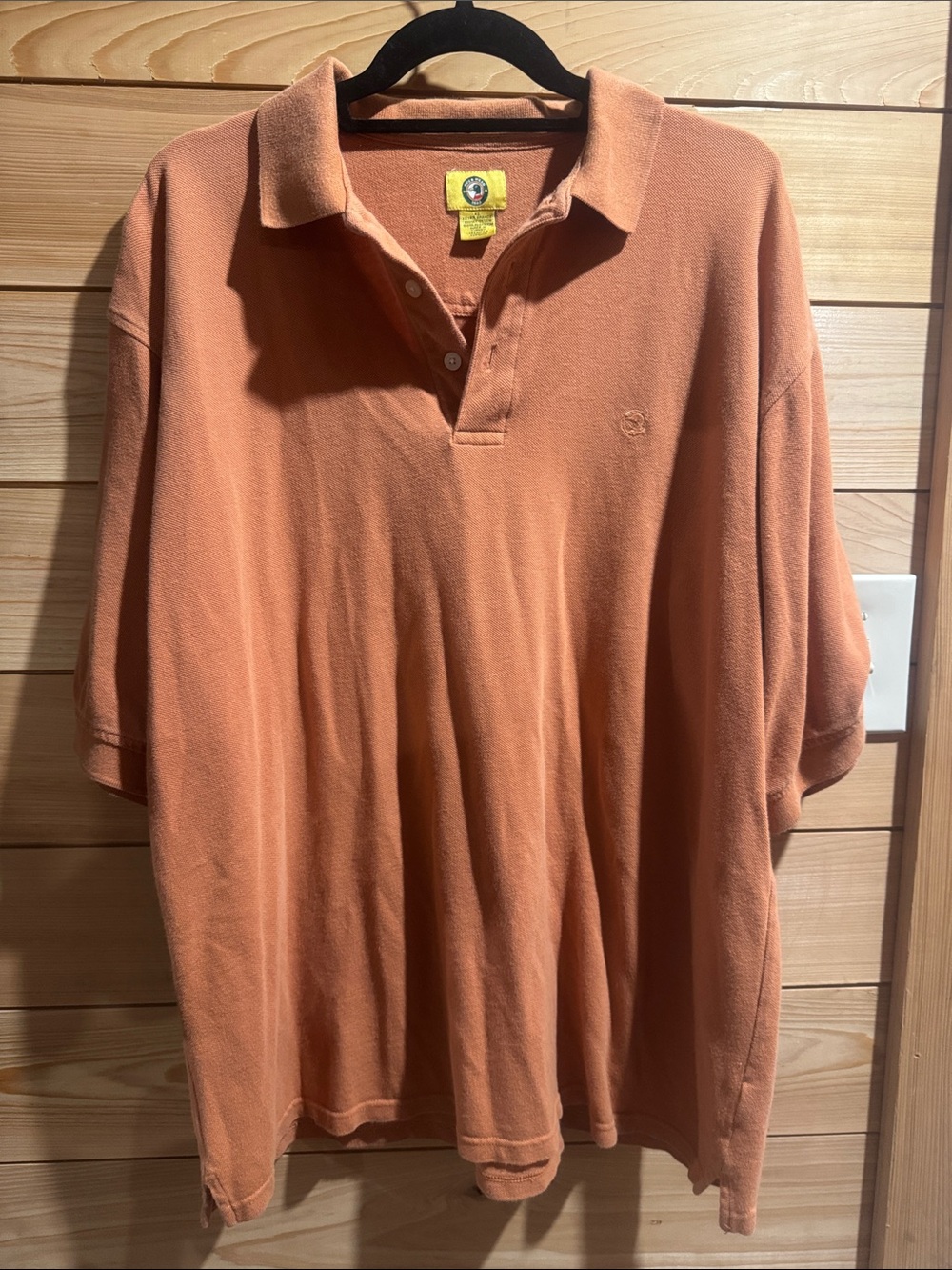 Vintage Men's Polo Shirt - Rust Orange